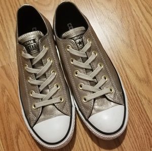 Gold Converse size 6 sneakers